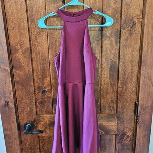 Charlotte Russe Pink Halter Dress - Medium